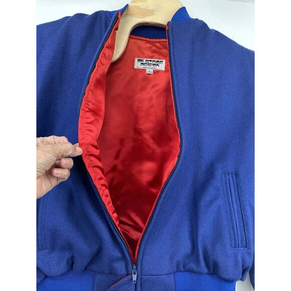 On Stage VTG DESIGN TV PROMO  CHEERS‎ Varsity Jacket XL Made In Cal. - Picture 6 of 12
